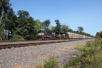 NS 4618 and 9828 with a string of autoracks